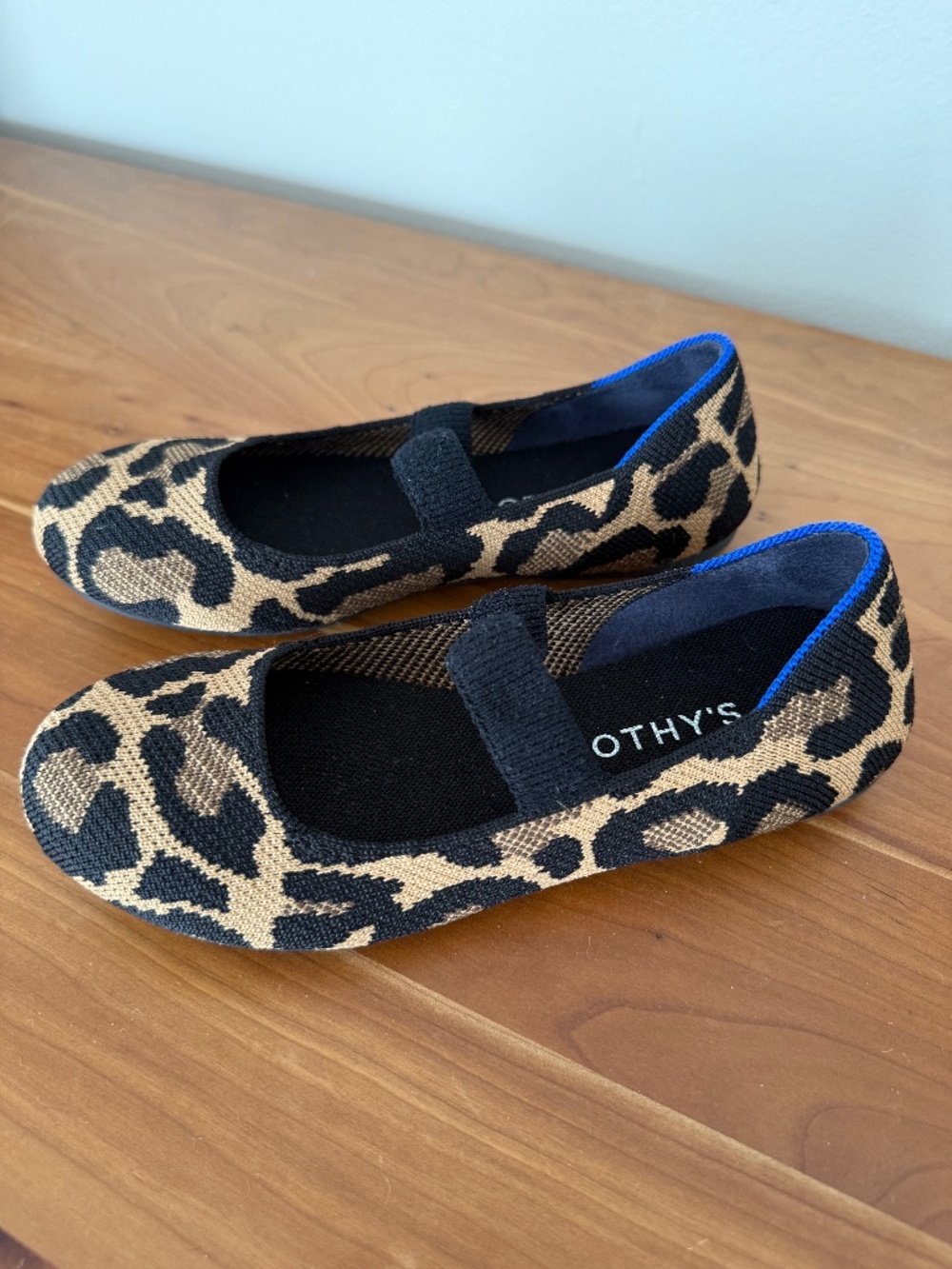 Rothy's Girls Leopard Print Mary Janes - Size 3